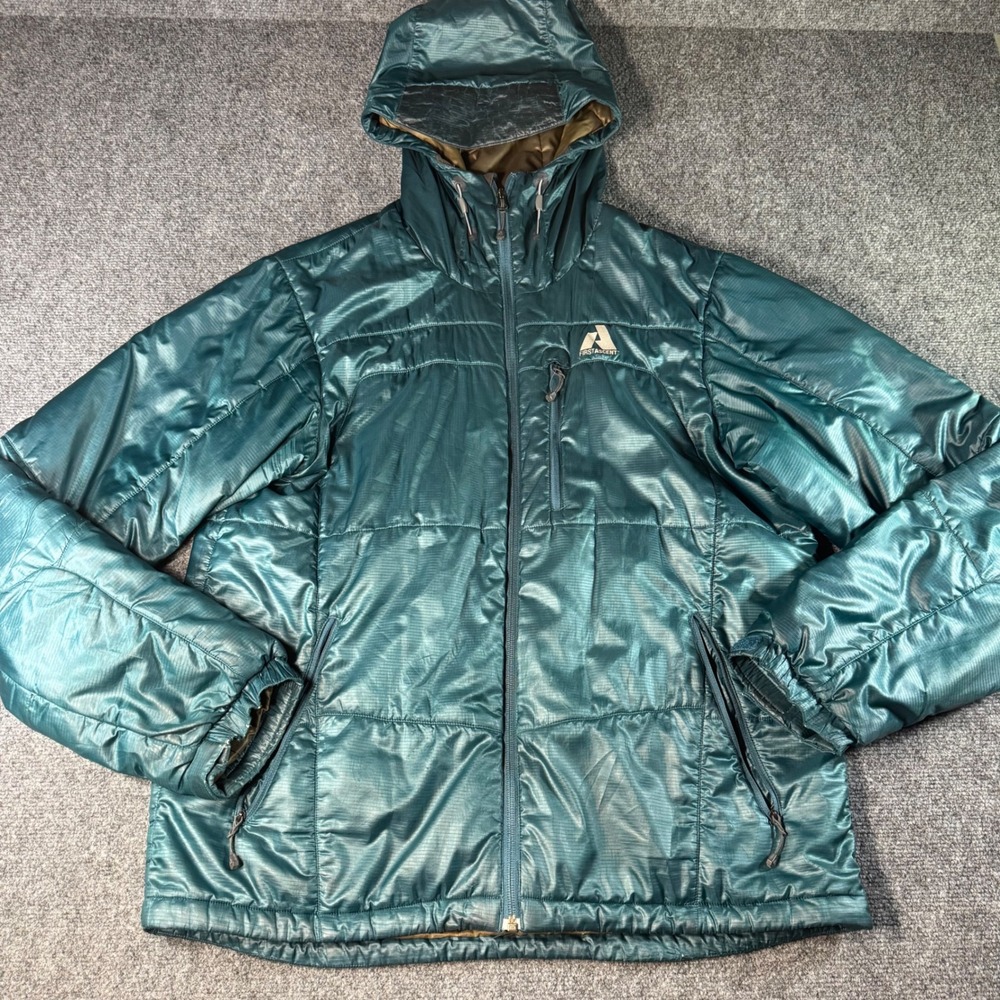 Eddie Bauer First Ascent Whittaker Mountaineering PrimaLoft Puffer Jacket Teal